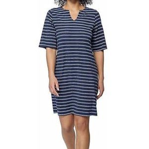 NWT Hang Ten Women's UPF 50+ Beach Dress Cover Up Navy Stripe Size S $70 8D025